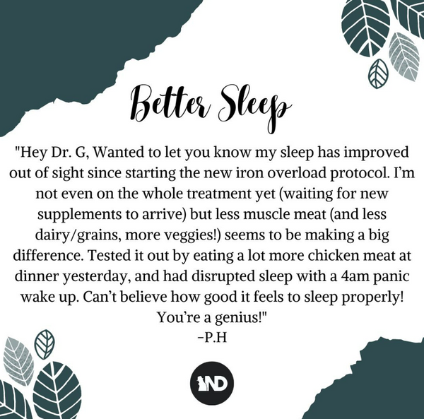 Nutrition Detective Testimonial- Better Sleep