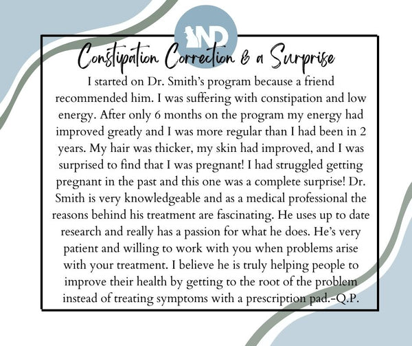 Nutrition Detective Testimonial-Constipation Correction & a Surprise