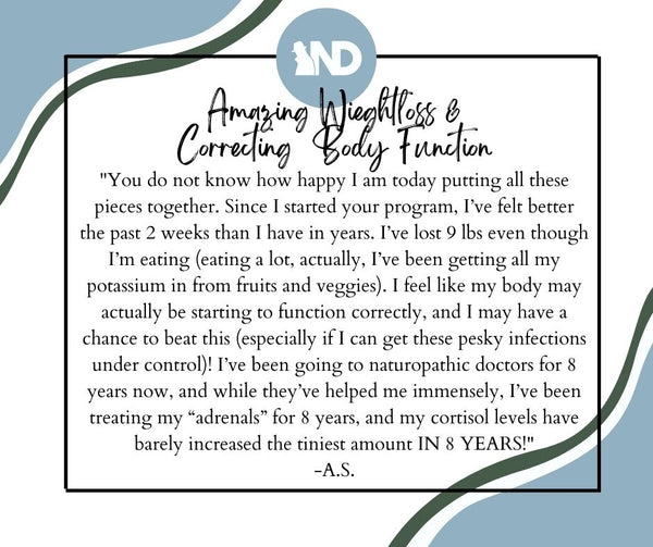 Nutrition Detective Testimonial-Amazing Weight Loss & Correcting Body Function