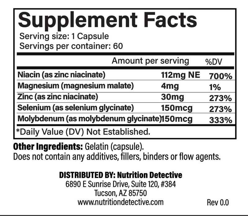 Keystone Minerals PLUS Niacin 60 capsules